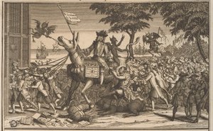 John Law op de ezel van Sancho Panza, 1720 door Anonymous