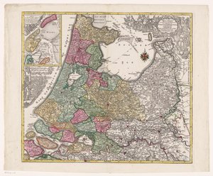 Kaart van Holland, Utrecht en een deel van Gelderland