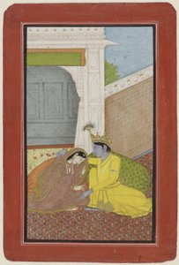 Krishna en Radha door Anonymous