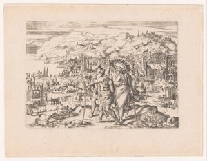 Landschap met Emmaüsgangers door Anonymous