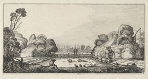 Landschap met boerderijen
