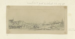 Landschap met een koets door Anonymous