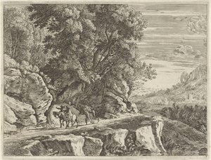 Landschap met twee ruiters (series title)
