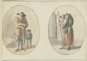 Man met kind en vrouw met kind op de rug