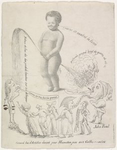 Manneken Pis zorgt voor vuurwerk, 1820 door Anonymous