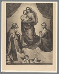 Maria en Kind bij H. Sixtus en H. Barbara door Anonymous