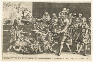 Maurits scheidt het kaf van het koren, 1618 door Anonymous