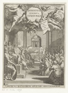 Minerva en knielende geleerden door Anonymous