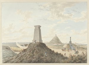 Monumenten bij Waterloo, 1815 door Anonymous
