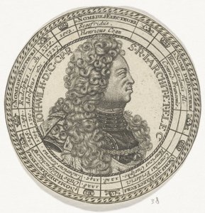 Penning met het portret van Johan Willem en de namen van de keurvorsten van de Palts door Anonymous