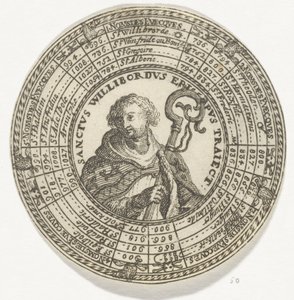 Penning met het portret van de Heilige Willibrord en de namen van de bisschoppen van Utrecht door Anonymous
