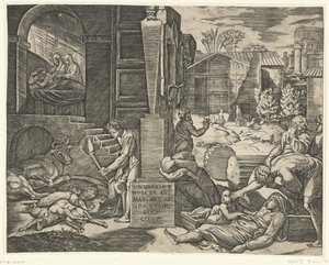 Pest bij de Trojanen op Kreta en droom van Aeneas