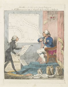 Pitt brengt George III het nieuws over de revolutie in Nederland, 1795