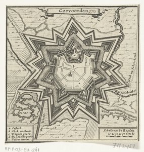 Plattegrond van Coevorden, 1672 door Anonymous