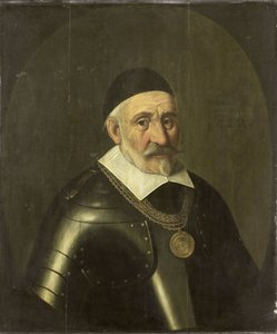 Portret van kapitein Charles de Heraugières, commandant van Breda door Anonymous