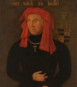 Portret van Frank van Borselen, Heer van Sint Maartensdijk en Stadhouder van Holland, vierde echtgenoot van Jacoba van Beieren, Gravin van Holland en Zeeland door Anonymous