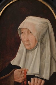Portret van Jacomina Claesdr van Ruyven (overleden 1509), echtgenote van Arent Franckensz van der Meer