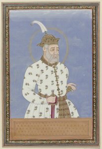 Portret van Bara Malik; hij is eerst vizier geweest van de sultan die over de stad Bidar regeerde (?); later werd hij heerser van Golconda en heeft hij Golconda gesticht