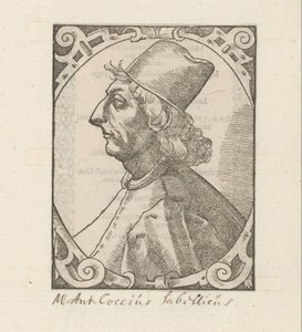 Portret van Marcus Antonius Coccius Sabellicus