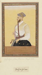 Portret van Saf-shikan Khan, vizier van Aurangzeb door Anonymous