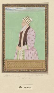 Portret van Sharza Khan, die in de tijd van Sultan Abdullah als vizier heeft gediend en ook vizier is in de tijd van Abul Hasan door Anonymous
