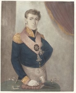 Prins Frederik der Nederlanden als grootmeester der Vrijmetselaren, 1817