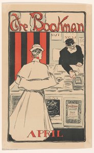 Reclamebiljet voor het aprilnummer 1896 van het tijdschrift The Bookman door Anonymous