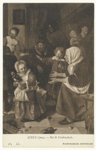 Het Sint-Nicolaasfeest door Jan Steen door Anonymous
