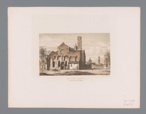 Ruïne van de Mariakerk in Utrecht door Anonymous