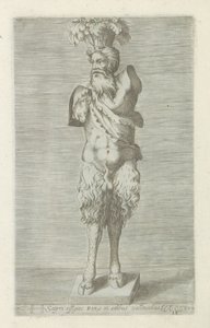 Sculptuur van een sater door Anonymous