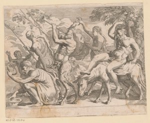 Silenus met saters en maenaden