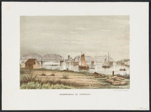 Spoorbrug bij Dordrecht, 1872 door Anonymous