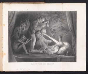Spotprent in Leidse studentenalmanak, 1844 door Anonymous