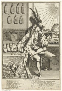 Spotprent op Lodewijk Willem van Baden-Baden, 1705 door Anonymous