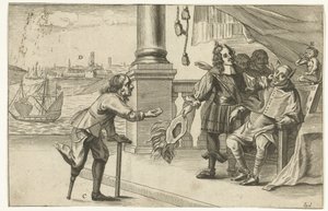 Spotprent op de mislukte aanslag op Oostende, 1658