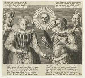 Spotprent op de stijve plooikraag, ca. 1600 door Anonymous