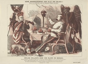 Spotprent op keizer Wilhelm I en Bismarck, 1870 door Anonymous