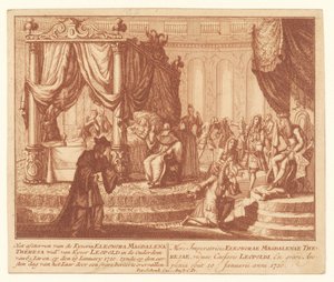 Sterfbed van keizerin Eleonora van Palts-Neuburg, 19 januari 1720 Het afsterven van de Kyserin Eleonora Magdalena Theresa wede. van Kyser Leopold in de Ouderdom van 65 Iaren door Anonymous