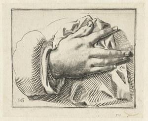 Studie van een hand door Anonymous