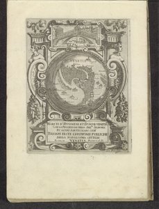 Titelprent met plattegrond van Venetië door Anonymous