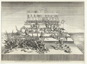 Toneelvoorstelling over oorlog en vrede; intocht van Ferdinand te Gent in 1635 (nr. 42)