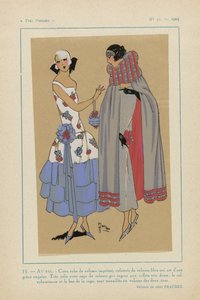 Très Parisien, 1923, No 11: 15. - AU BAL. - Deze fluwelen jurk... door Anonymous