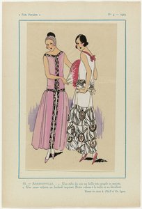 Très Parisien, 1923, No 5: 15.- ARMENONVILLE. - 1. Een avondjurk...