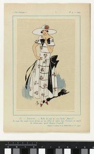 Très Parisien, 1923, No 5: 17.- TIMIDITÉ. - 1. Robe de voile... door Anonymous