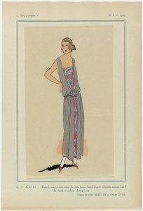 Très Parisien, 1923, No 6: 6.- CRICRI. - Voor de avond, deze jurk... door Anonymous