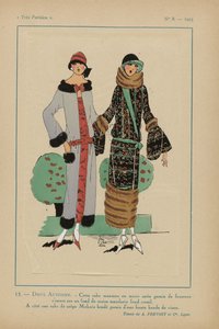 Très Parisien, 1923, No 8: 13.- DOUX AUTOMNE. - Deze manteljurk... door Anonymous