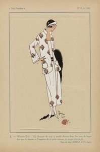 Très Parisien, 1923, No 8: 7.- WANG-TAÏ. - Ce damassé de soie... door Anonymous