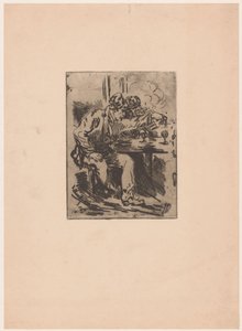Twee mannen aan een cafétafel