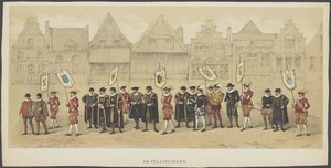 Utrechtse maskerade, plaat c: staatslieden, 1856