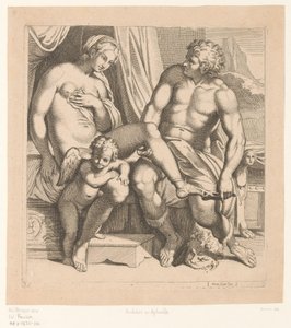 Venus en Anchises (Schilderingen in Palazzo Farnese te Rome)